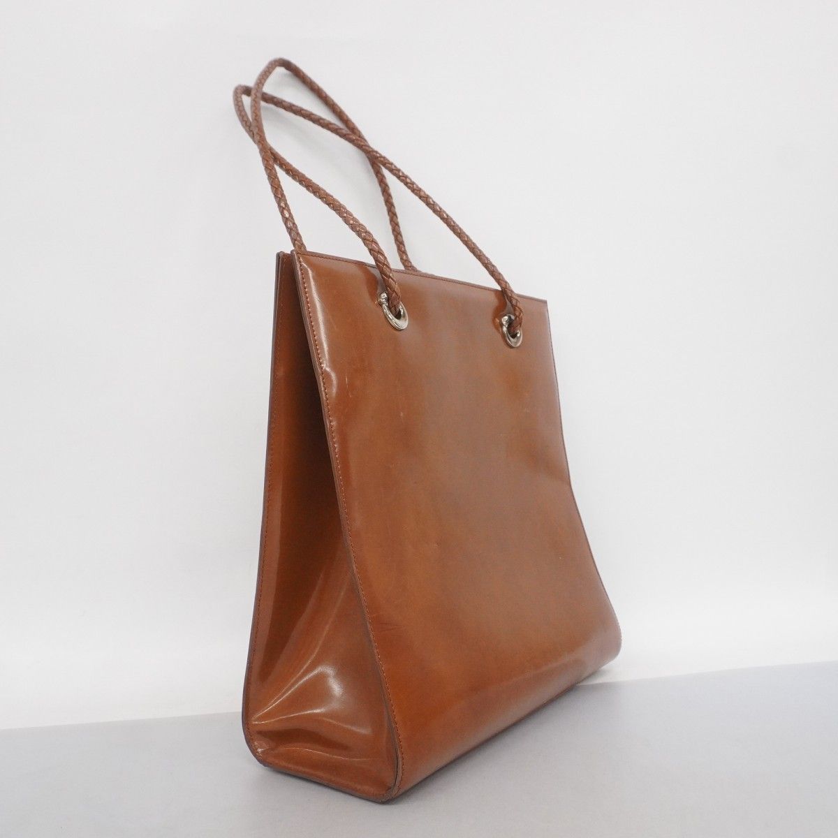 5 pc 3690 カルティエ トートバッグ パンテール レザー ブラウン シルバー金具 レディース