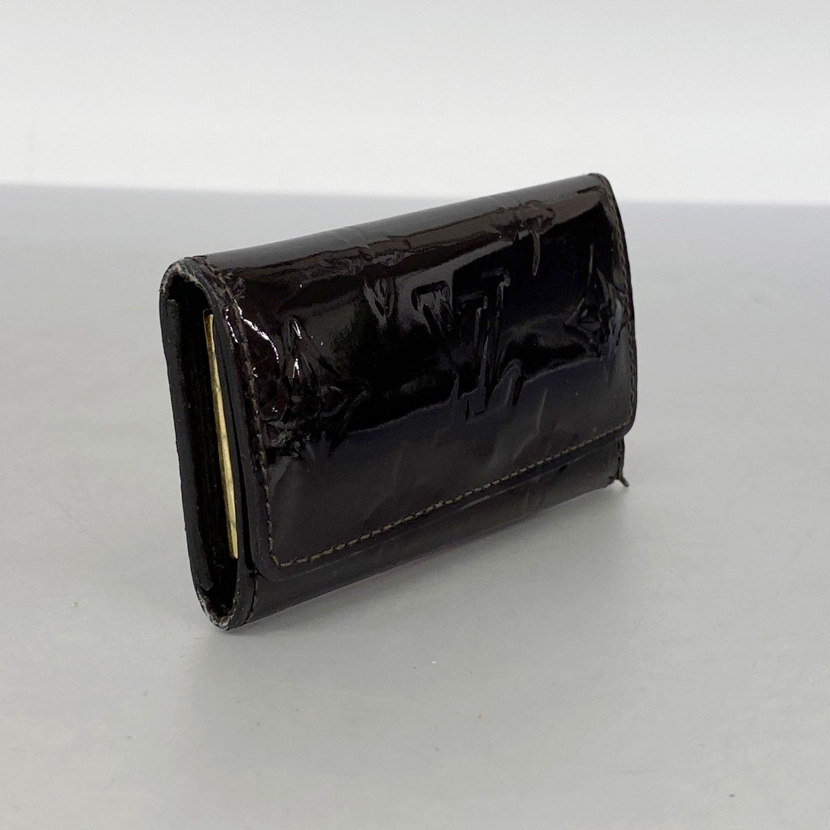 5 pc 3680 ルイヴィトン キーケース ヴェルニ ミュルティクレ4 M 93517 アマラント レディース