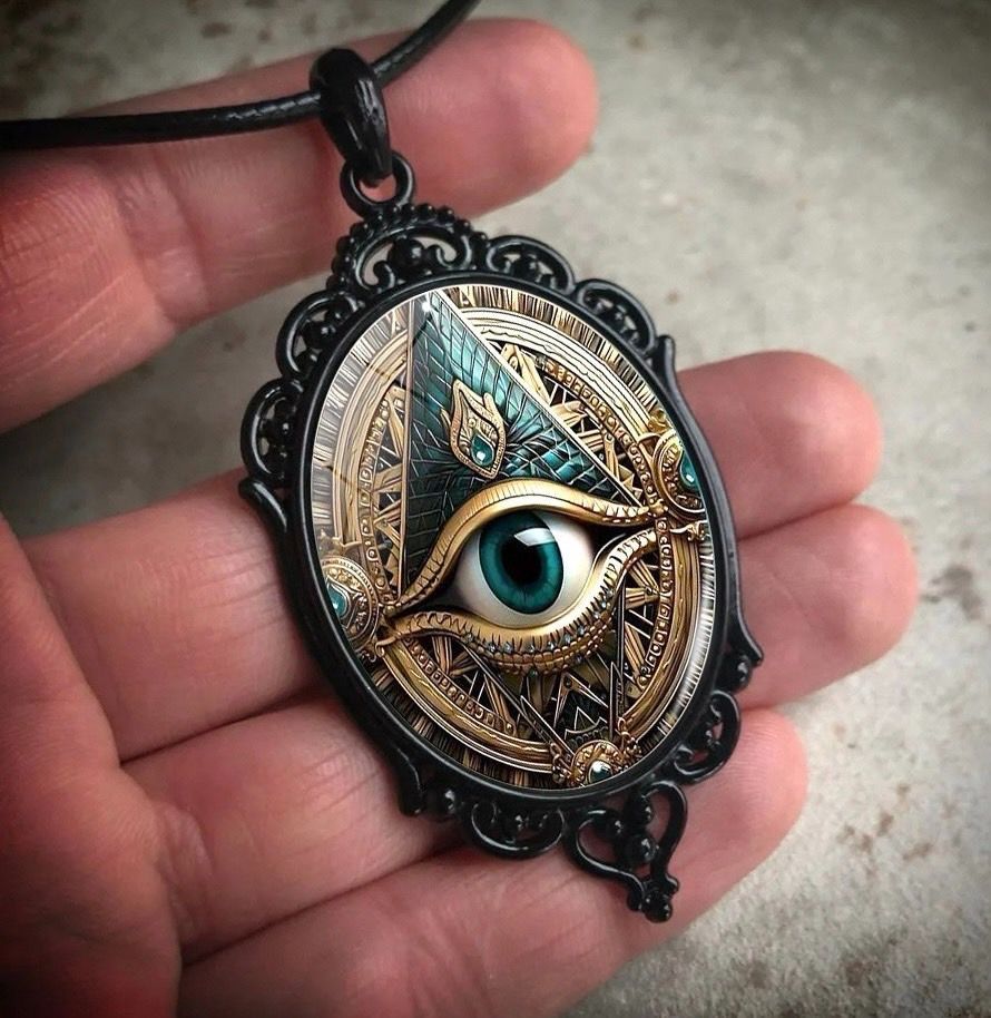 ホルスの目 ネックレス ダーク 瞳 エジプト 神話 神 黒 守護 魔除け