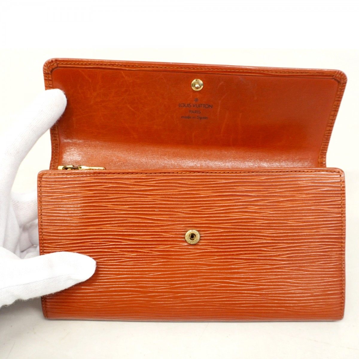 【美品・希少カラー】ルイヴィトン エピ ポルトクレディ 長財布 ブラウン 5pc3913】ルイヴィトン 長財布 エピ ポシェットポルトモネクレディ