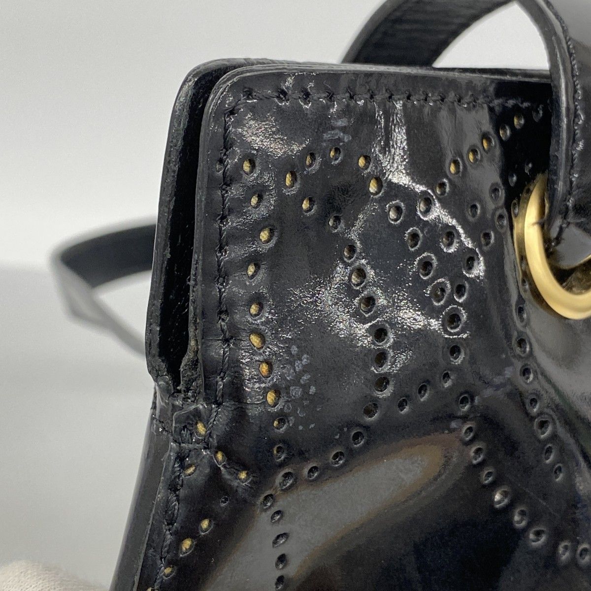  5 pc 3715 シャネル トートバッグ カメリア パテントレザー ブラック シャンパンゴールド金具 レディース トートバッグ バッグ