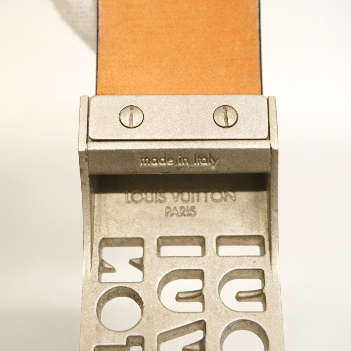 5 pc 3726 ルイヴィトン ベルト サンチュール LST M 6809 ブラック メンズ レディース ユニセックス