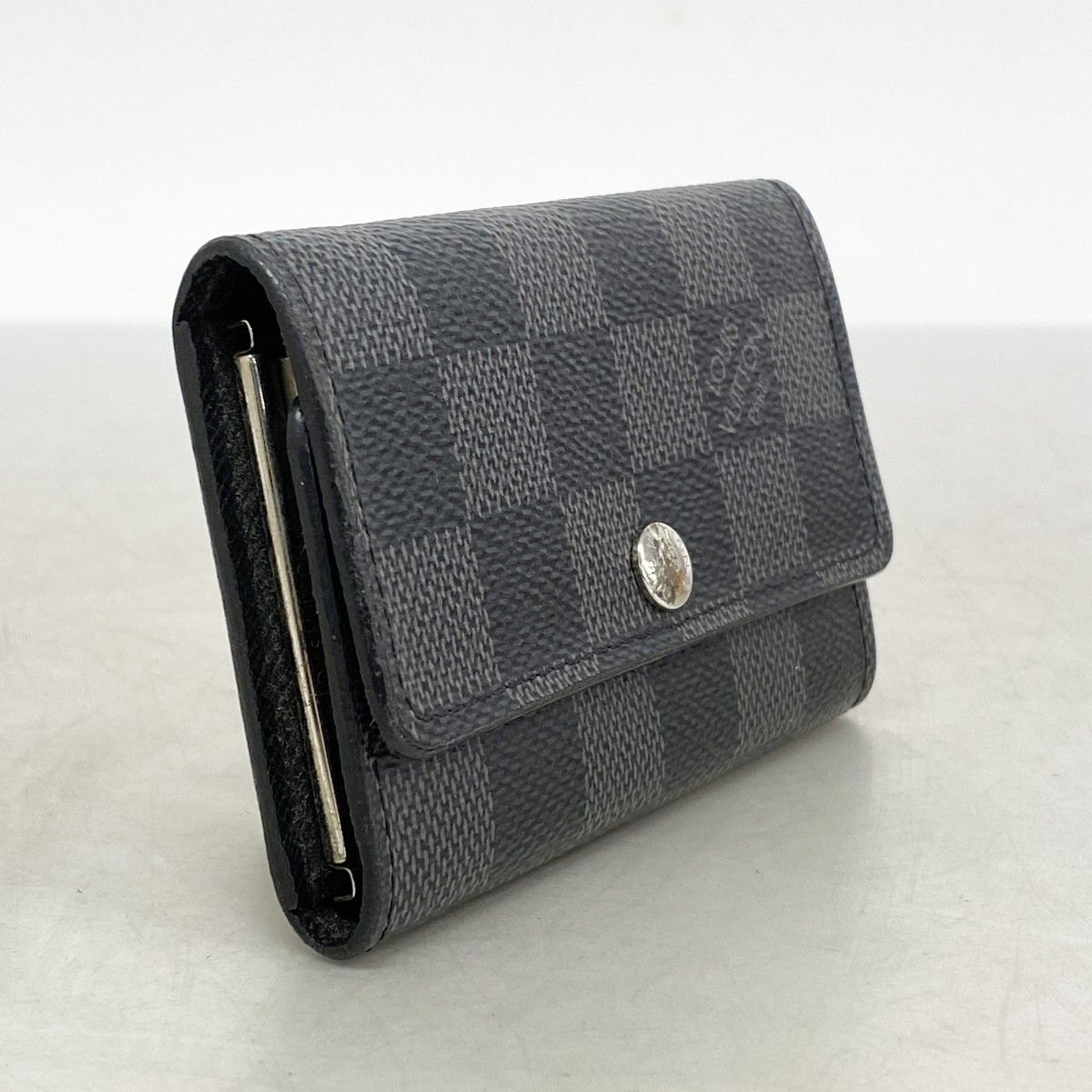 5 pc 3761 ルイヴィトン キーケース ダミエ グラフィット ミュルティクレ6 N 62662 ブラック メンズ