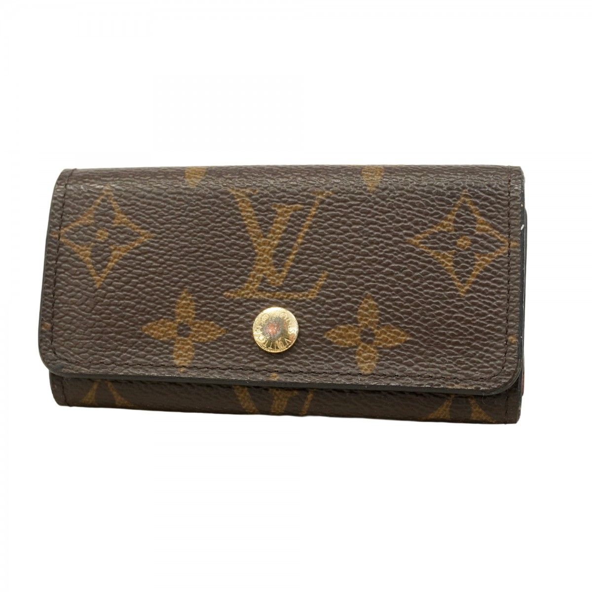 5 pc 3827 ルイヴィトン キーケース モノグラム ミュルティクレ4 M 69517 ブラウン レディース
