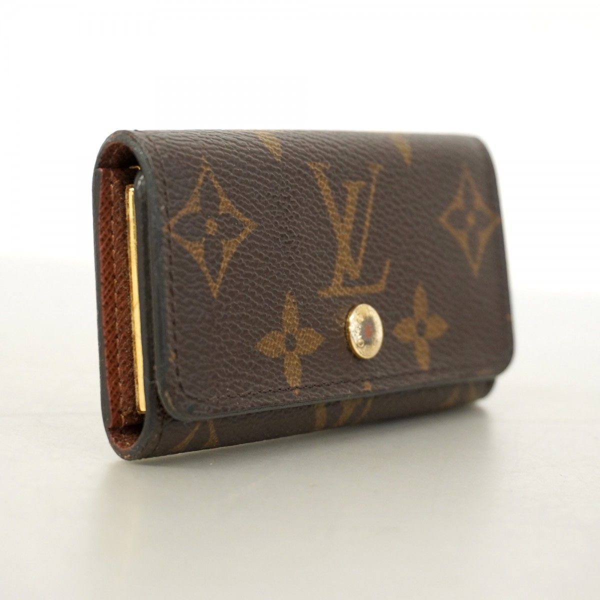 5 pc 3827 ルイヴィトン キーケース モノグラム ミュルティクレ4 M 69517 ブラウン レディース