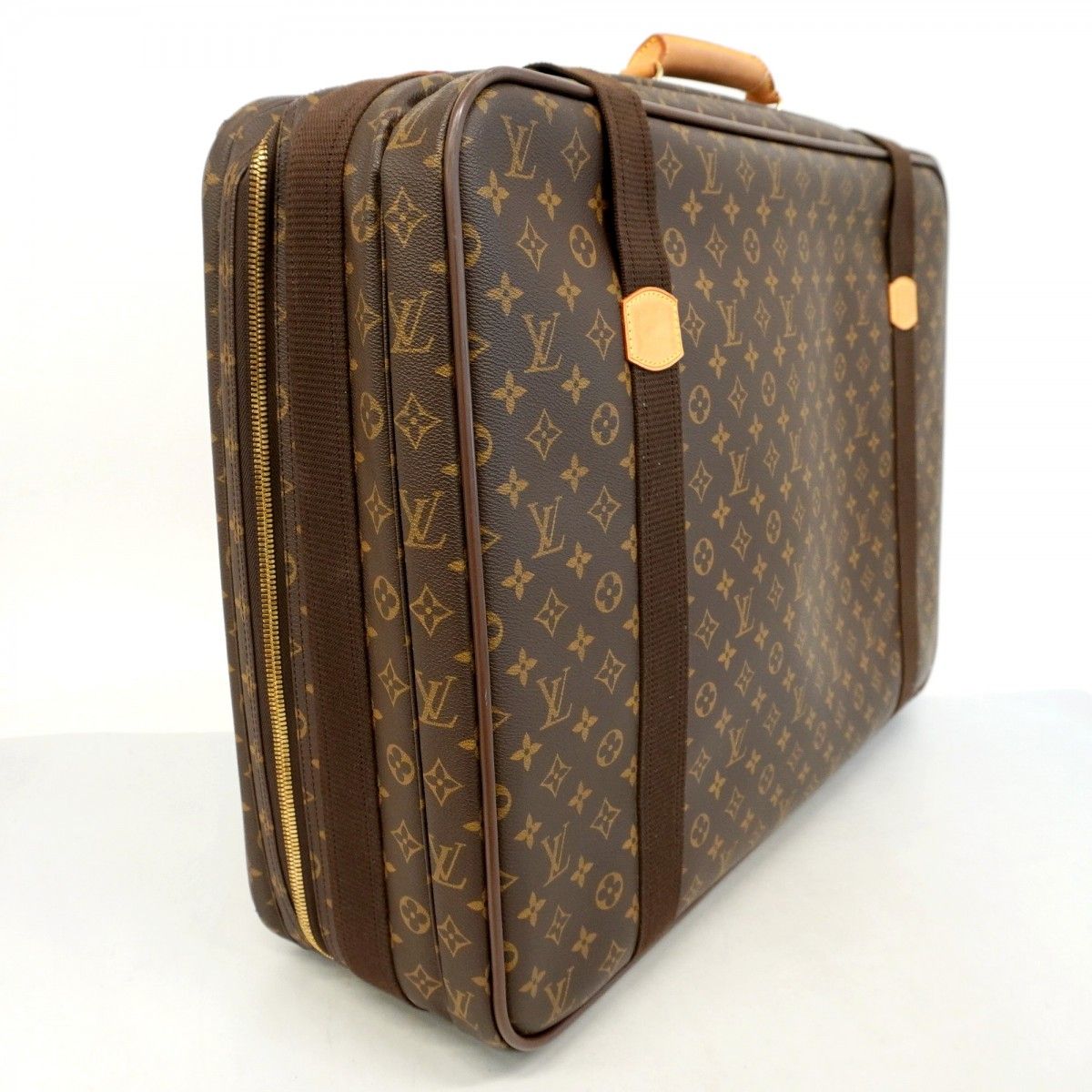 5 pc 3832 ルイヴィトン ボストンバッグ モノグラム サテライト65 M 23352 ブラウン メンズ レディース ユニセックス