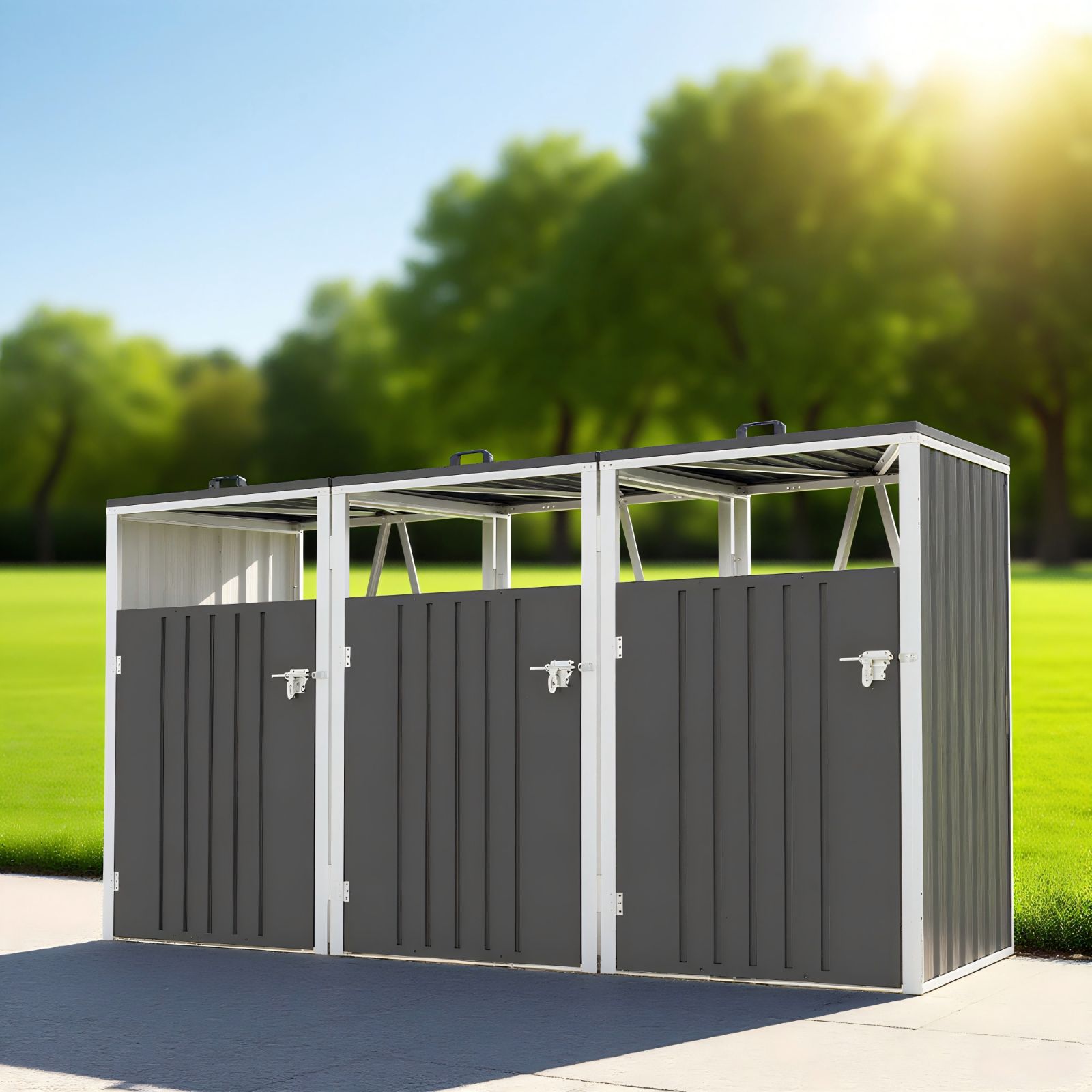 3分別屋外ゴミ箱 外用でさびや水に強い