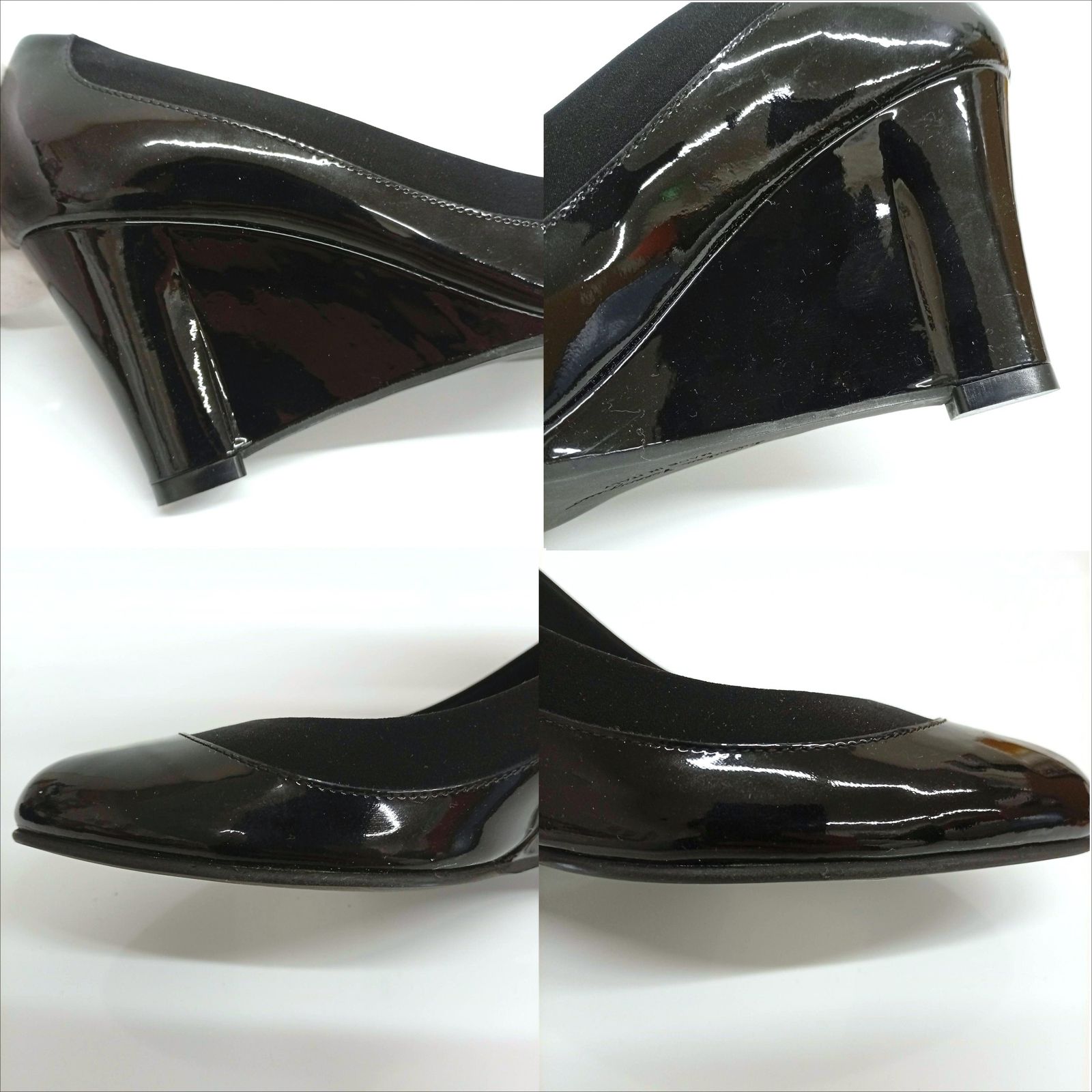 サルヴァトーレフェラガモ(Salvatore Ferragamo) エナメル ウェッジ