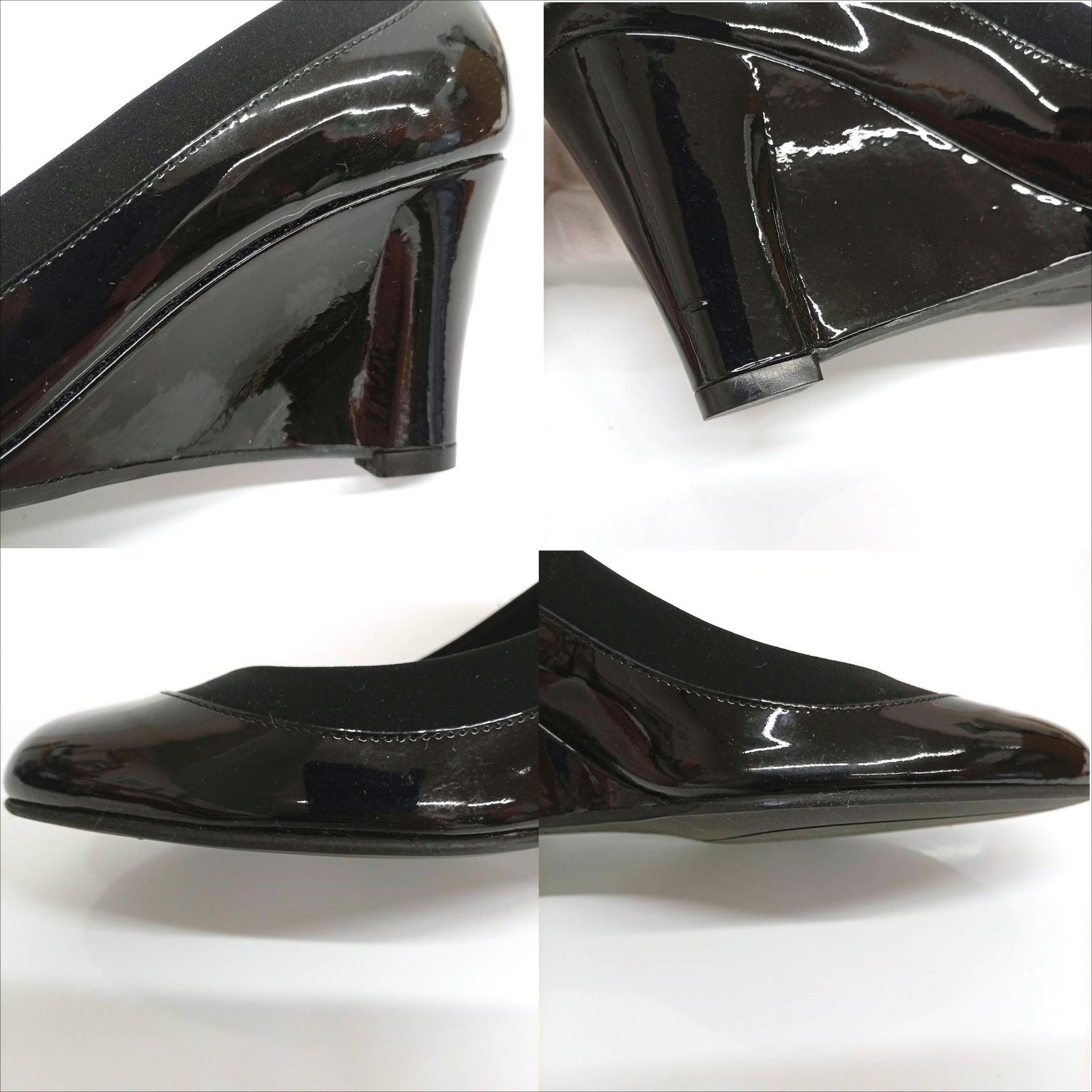 サルヴァトーレフェラガモ(Salvatore Ferragamo) エナメル ウェッジ