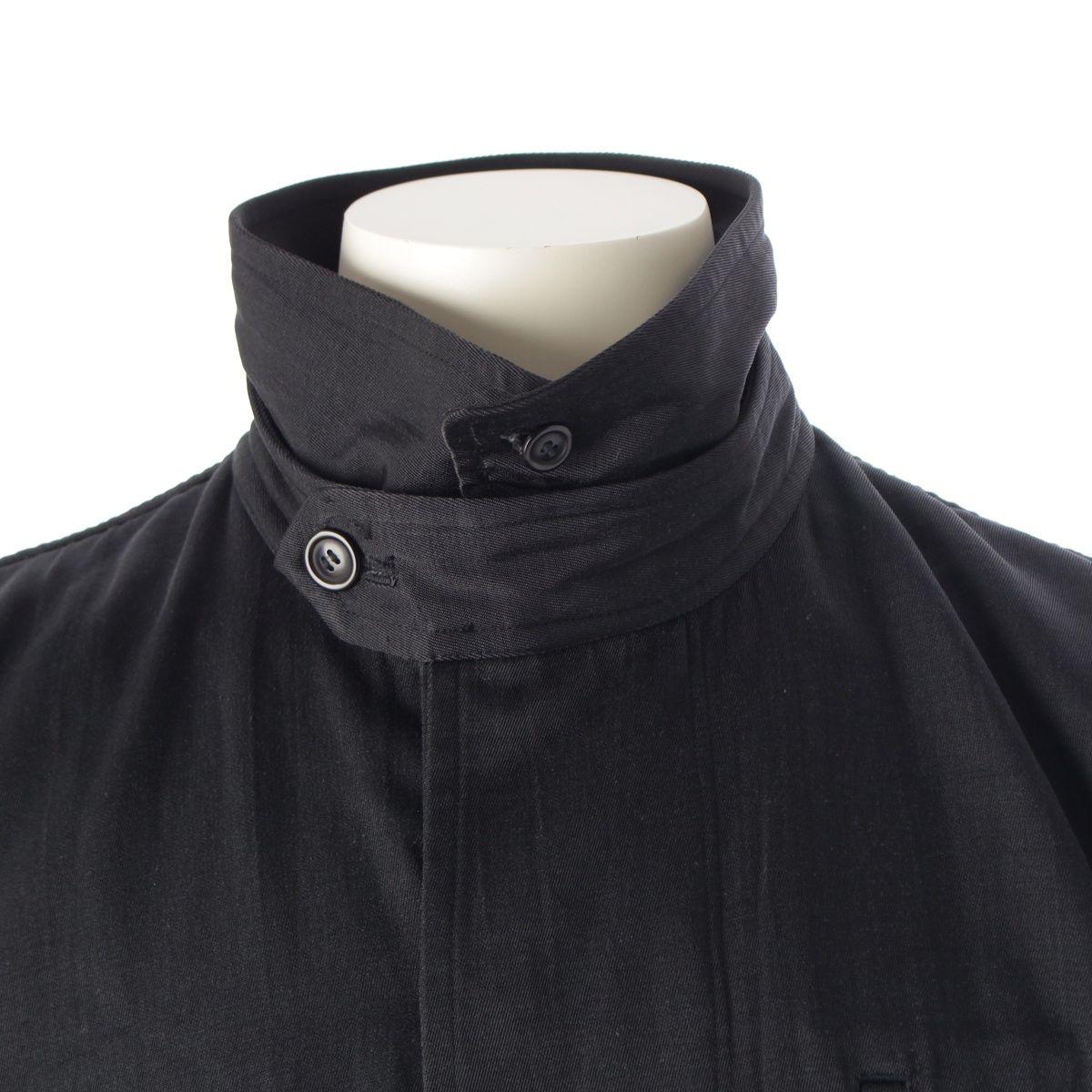 イッセイミヤケ 80s ナイロン 筆タグ 変形 イカ ステンカラーコート