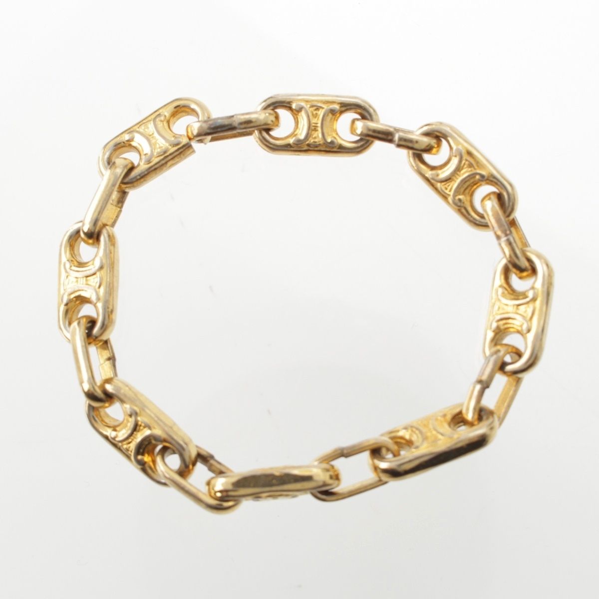 セリーヌ マカダム ブレスレット アクセサリー ゴールド【中古