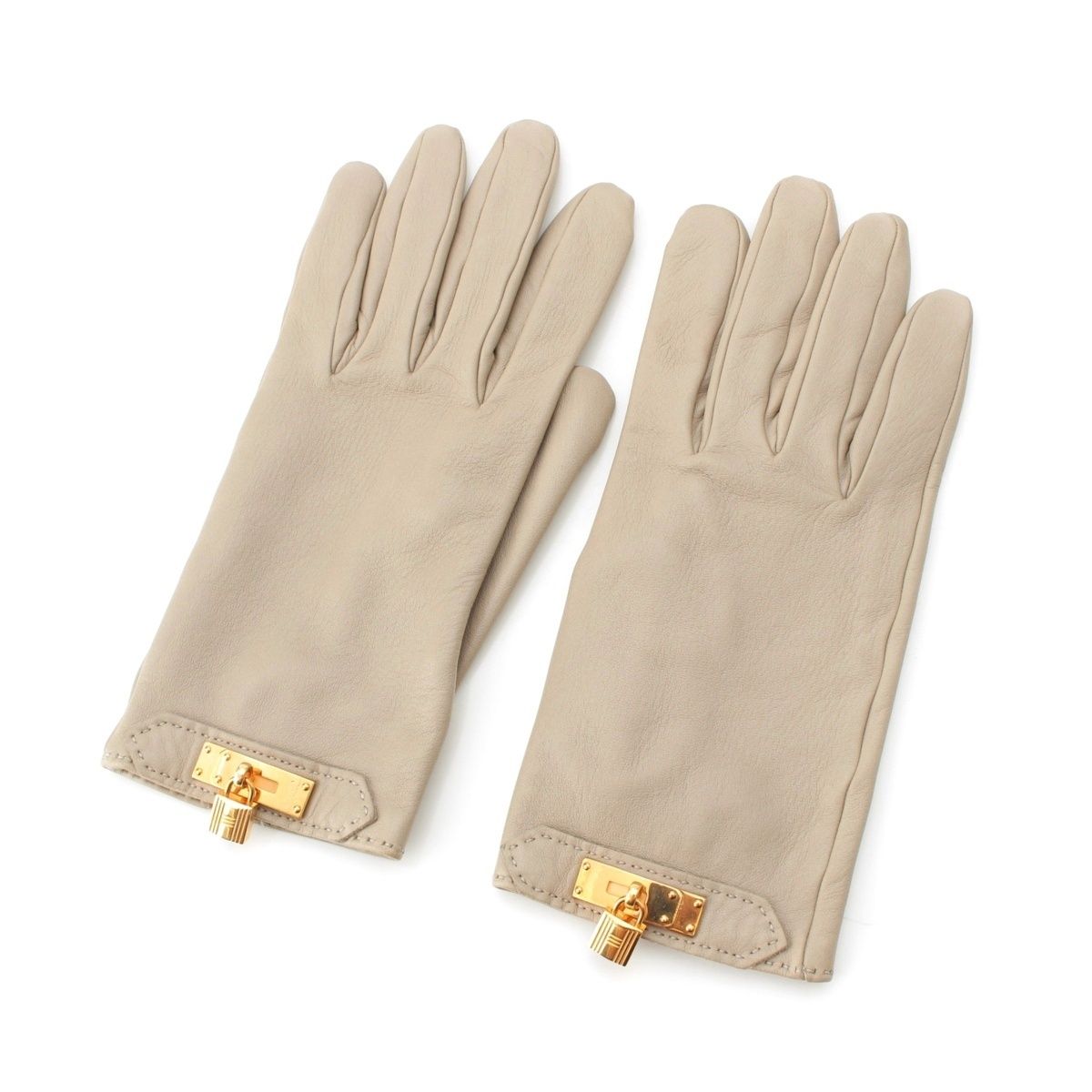 エルメス レザー ケリー グローブ 手袋 ベージュ【中古】 - メルカリ