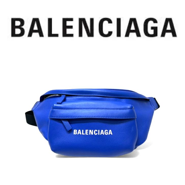 BALENCIAGA バレンシアガ エブリデイ レザー 青 ベルトバッグ