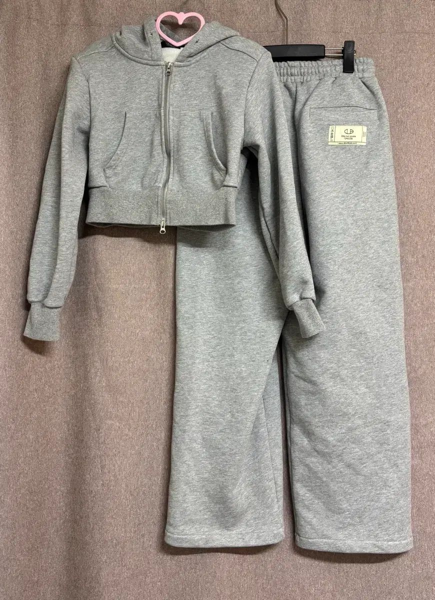  Classic クロップド フード ジップアップ グレー その他 セットアップ