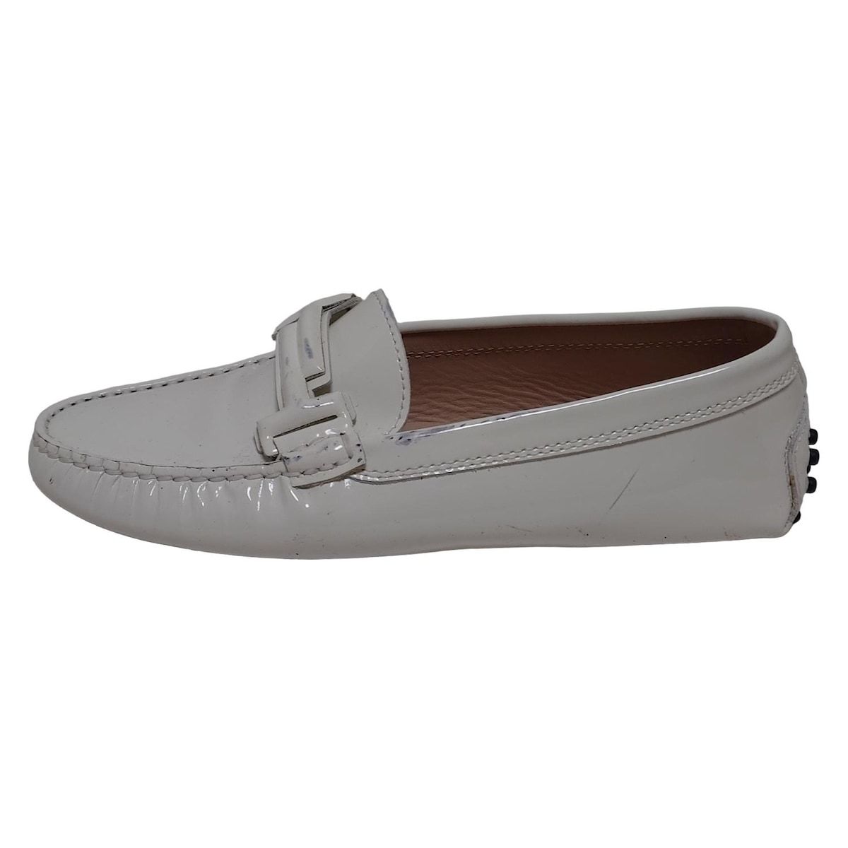 TOD S トッズ ドライビングシューズ 36 レディース - 白 レザー