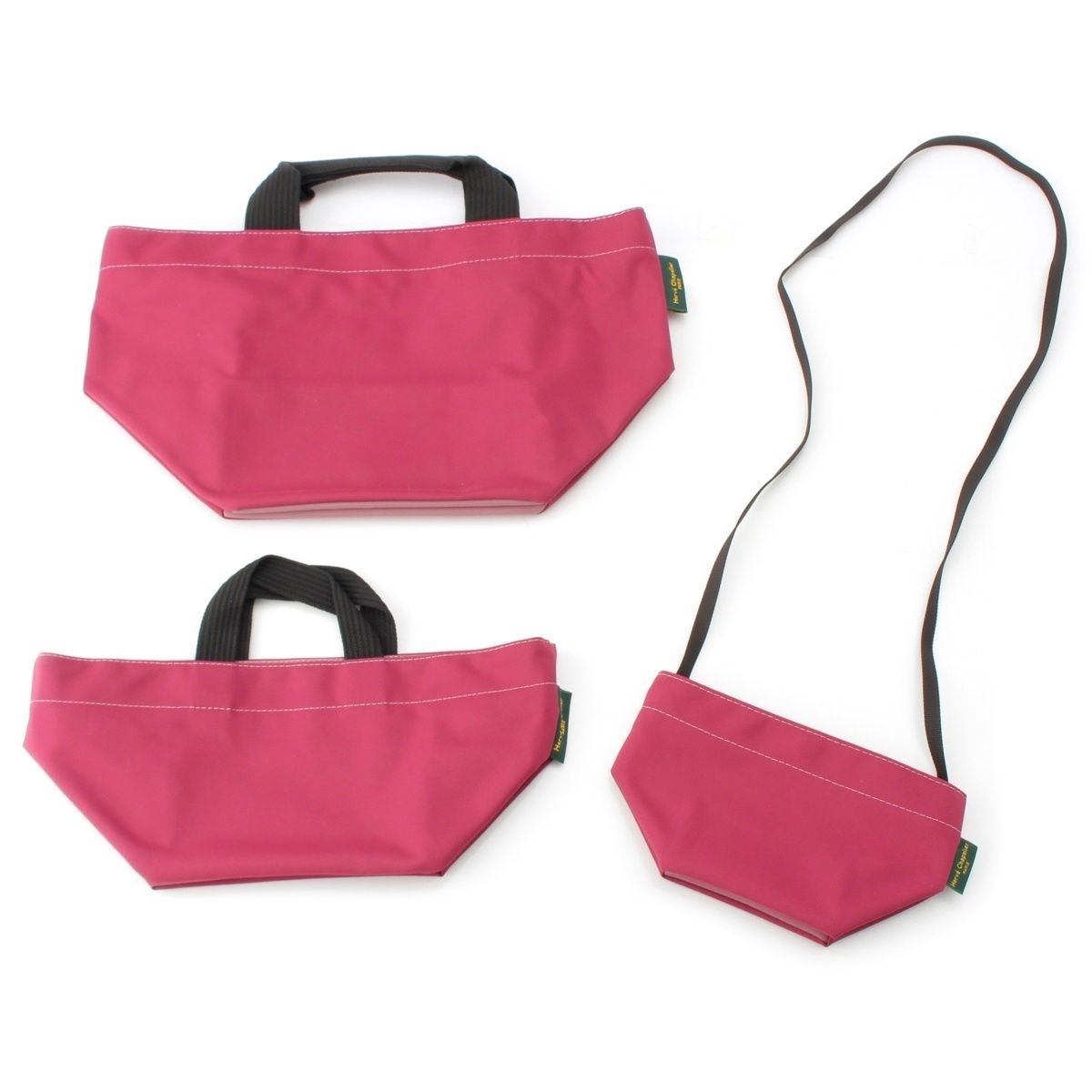 エルベ シャプリエ ナイロン 舟型 3点セット トートバッグ ピンク系