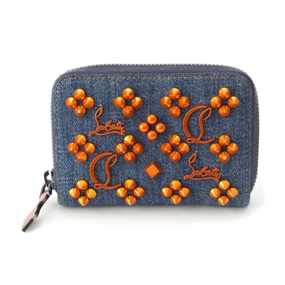 クリスチャンルブタン デニム パネトーネ スタッズ コンパクト