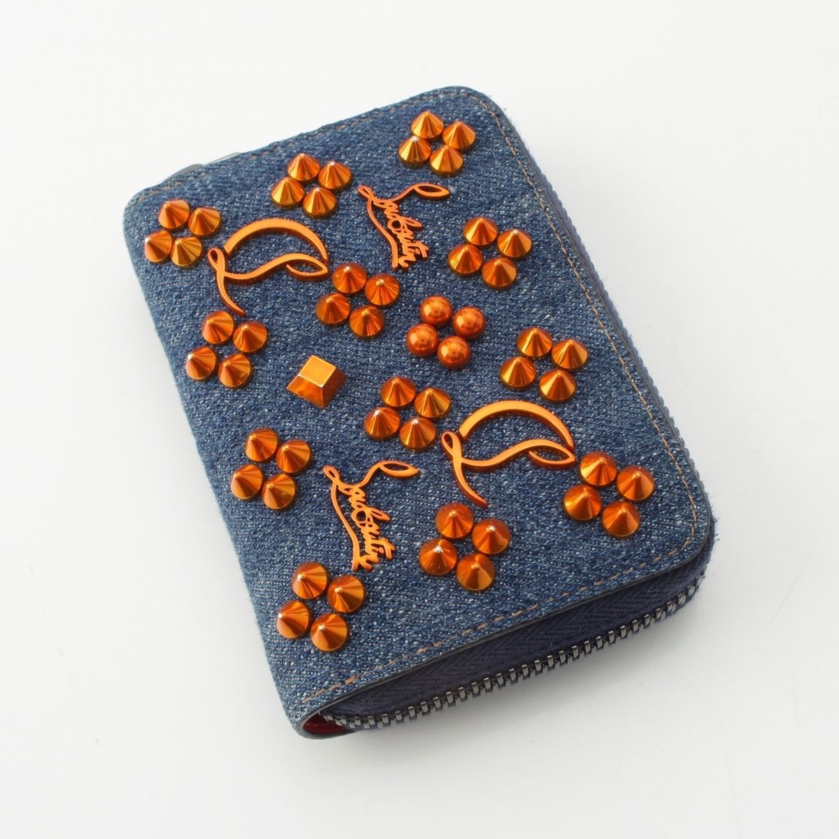 クリスチャンルブタン デニム パネトーネ スタッズ コンパクト