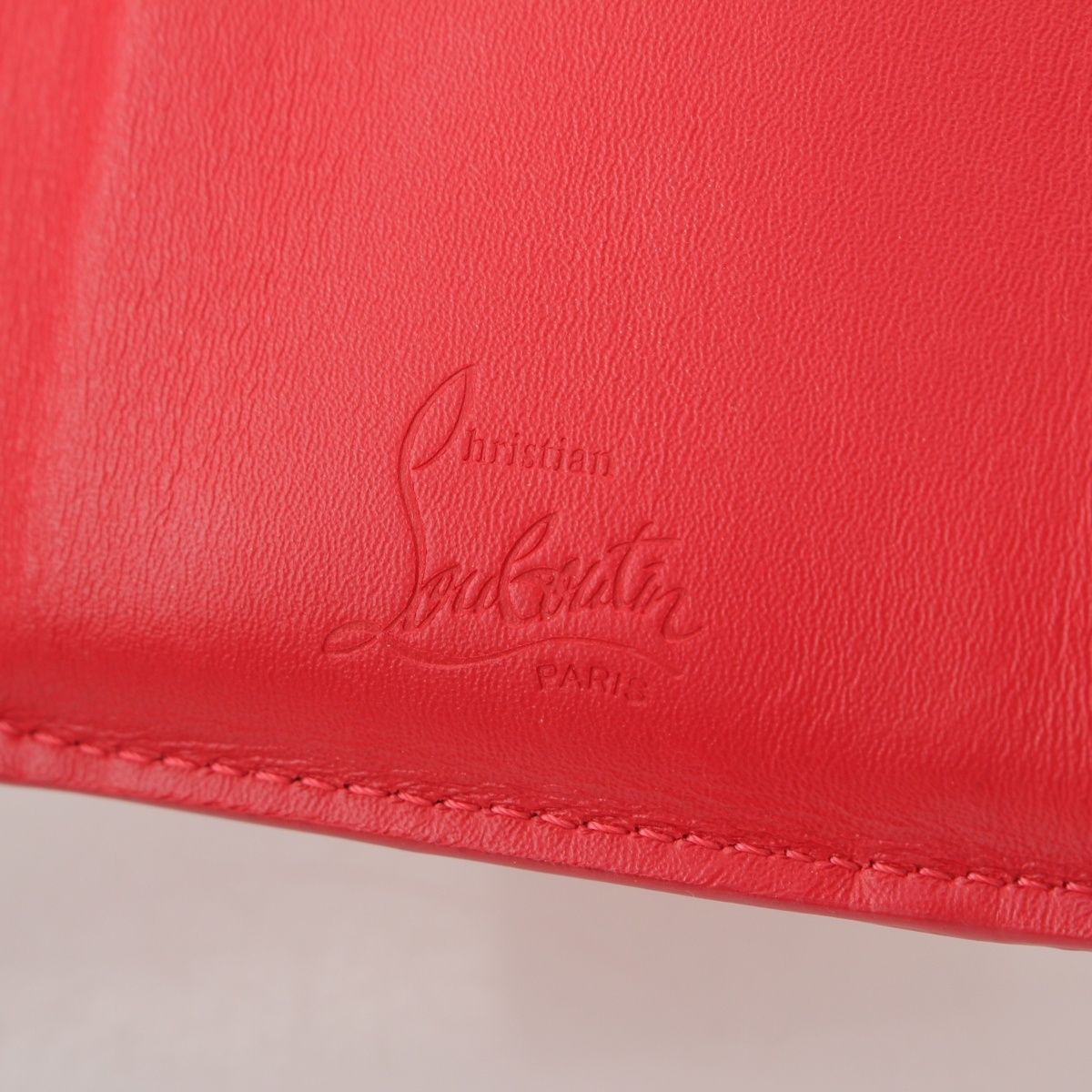 クリスチャンルブタン レザー グラフィック コンパクトウォレット 三