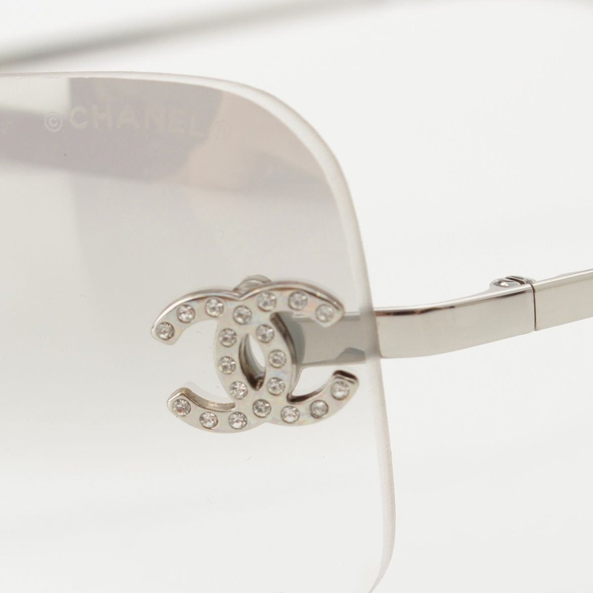 シャネル ココマーク ラインストーン リムレス サングラス アイウェア