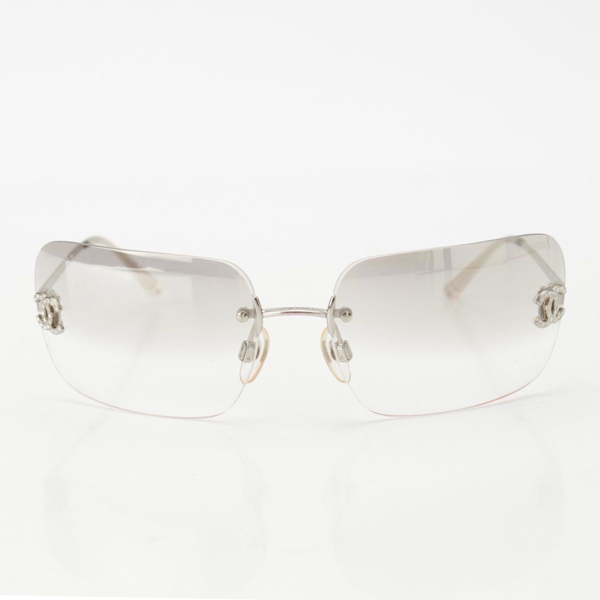 シャネル ココマーク ラインストーン リムレス サングラス アイウェア