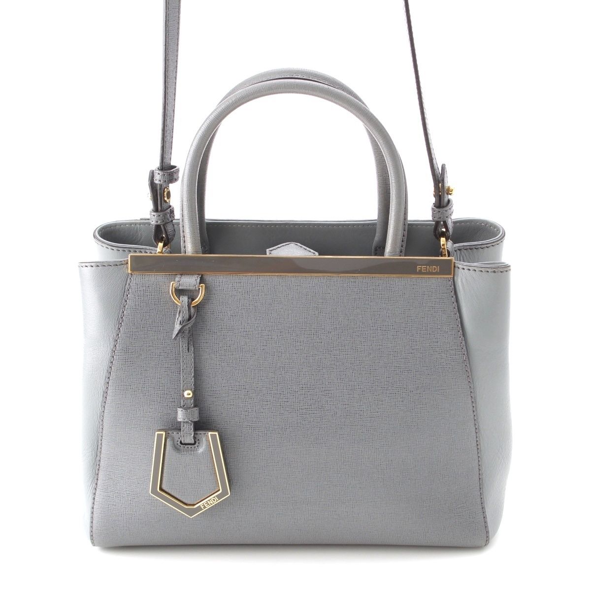 フェンディ プチトゥージュール レザー 2WAY ショルダー ハンドバッグ