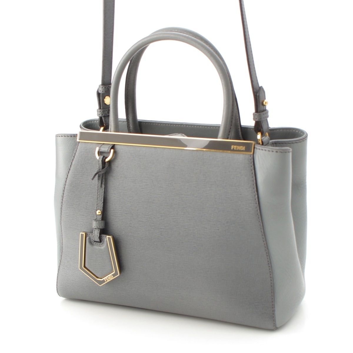 フェンディ プチトゥージュール レザー 2WAY ショルダー ハンドバッグ