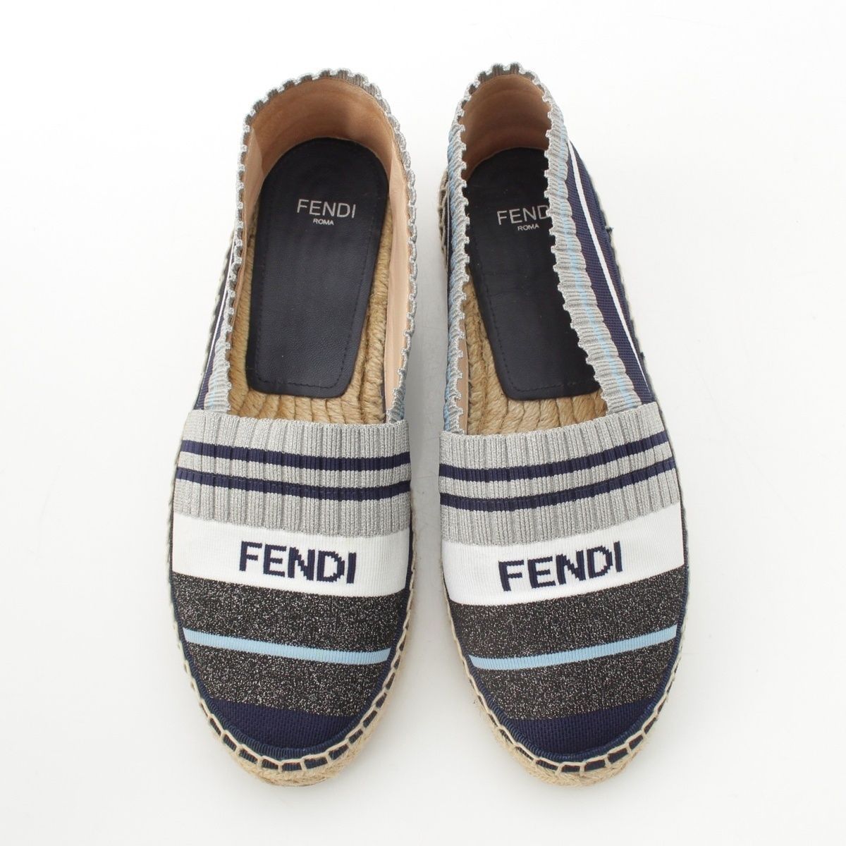 フェンディ ロゴ エスパドリーユ スリッポン シューズ マルチ 36