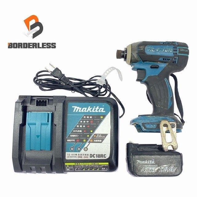 品 makita マキタ 14.4 V 充電式インパクトドライバー TD 138 D 青 ブルー バッテリ 3.0 Ah 充電器付 電動工具114776
