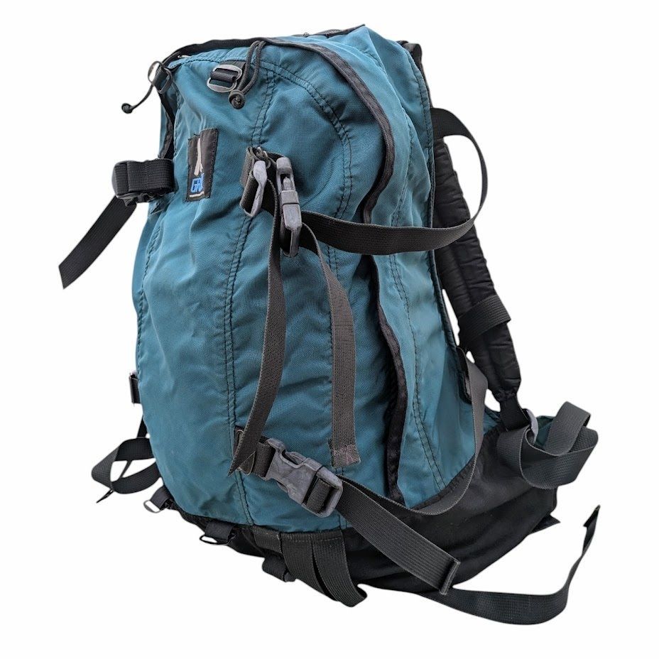 65 90 s〜00 s OLD GREGORY グレゴリー 青タグ リュック バックパック ヴィンテージ グリーン系 カスタムパーツ有り