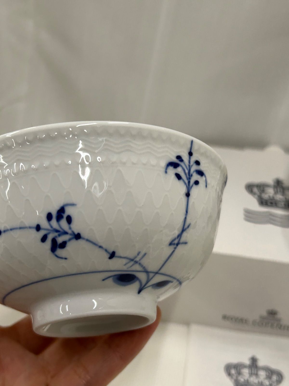 160 新品未使用ロイヤルコペンハーゲン ブルーパルメッテ ライスボウル