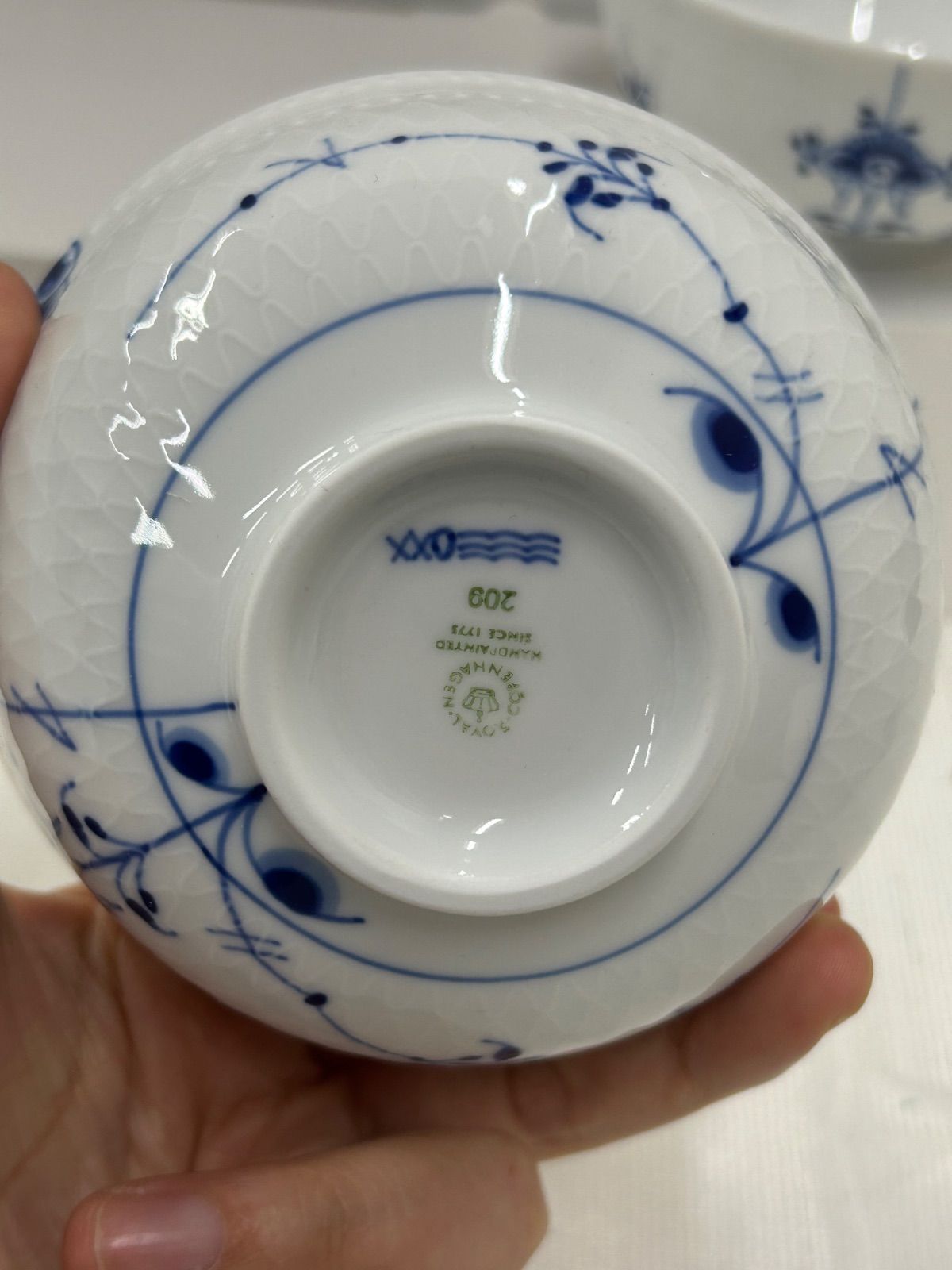 160 新品未使用ロイヤルコペンハーゲン ブルーパルメッテ ライスボウル