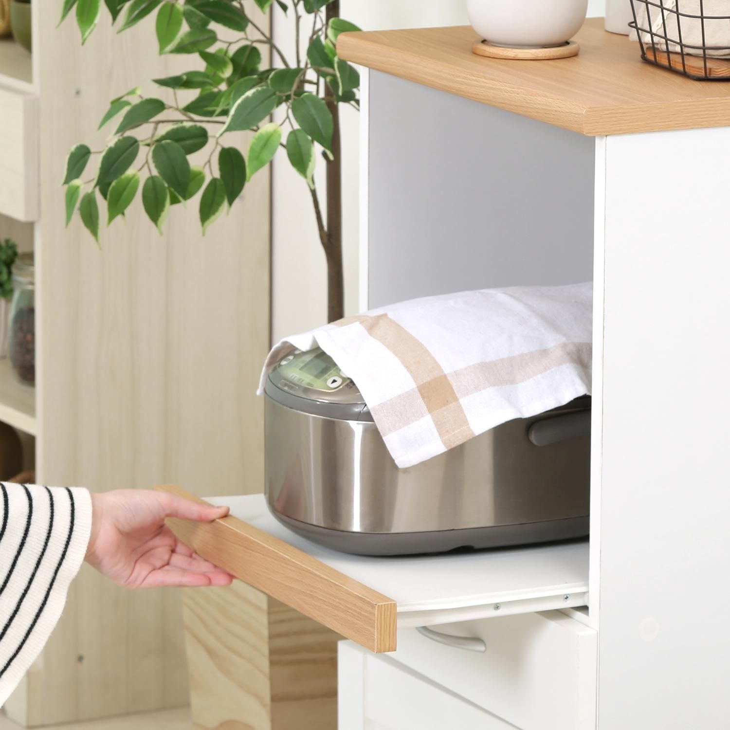 ♪スリム キッチンカウンター ［幅45cm］ キッチン収納 レンジ台