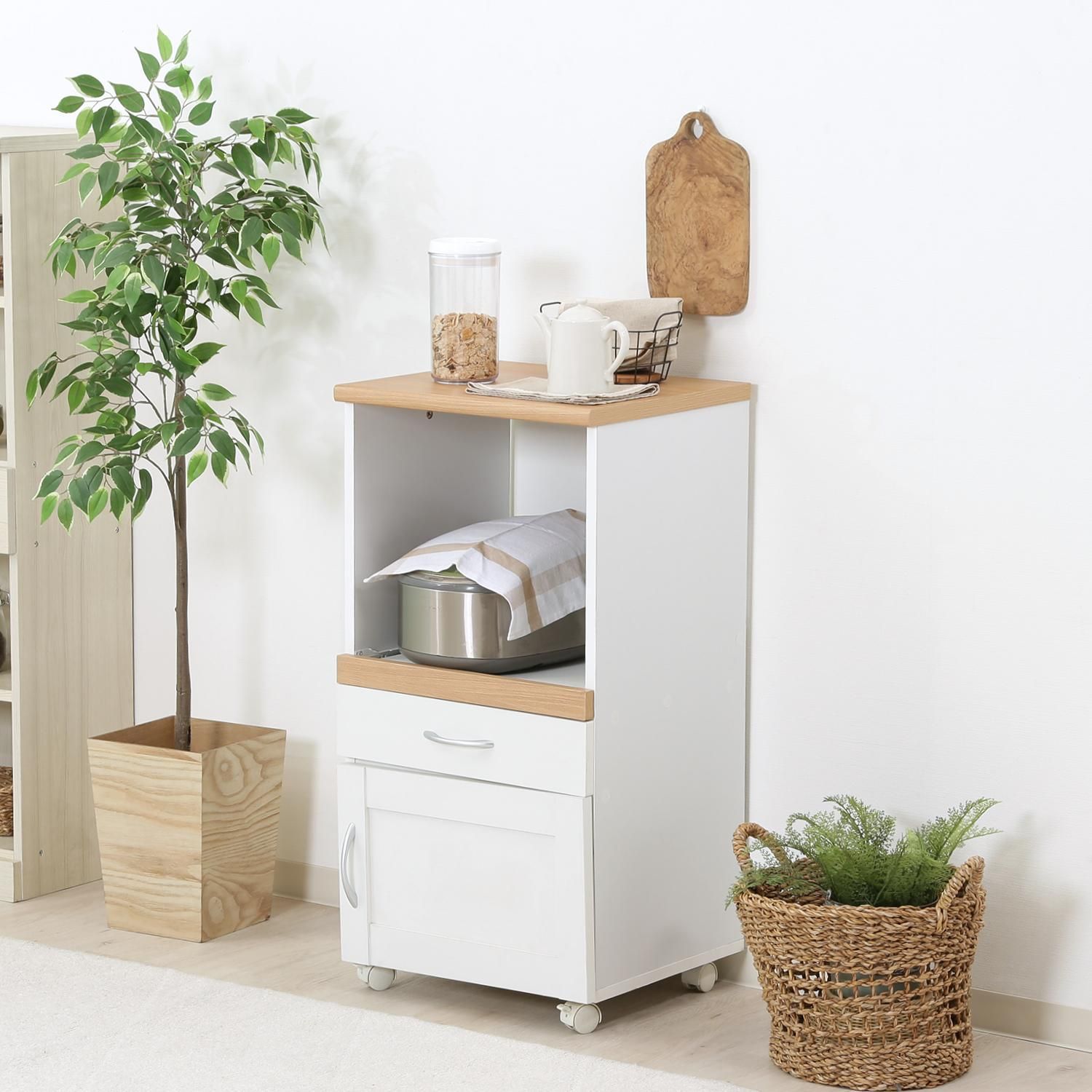 ♪スリム キッチンカウンター ［幅45cm］ キッチン収納 レンジ台