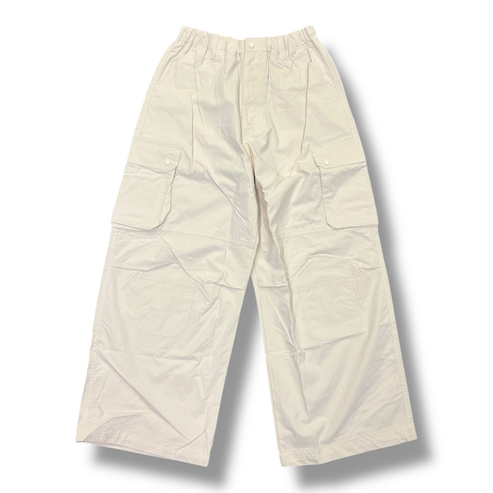 参考上代33000円 MY____ Nylon cargo pants ナイロンカーゴパンツ イージーパンツ マイ ユニバーサルプロダクツ 241 61506 アイボリー 1 884 A