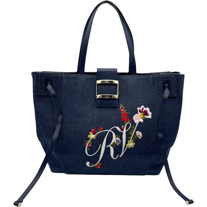 ロジェ ヴィヴィエ ROGER VIVIER トートバッグ インディゴ デニム レディース