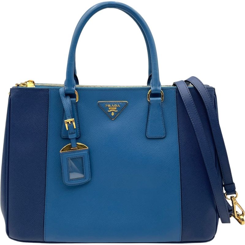 プラダ PRADA 2WAY ハンドバッグ B2274C ブルー サフィアーノ
