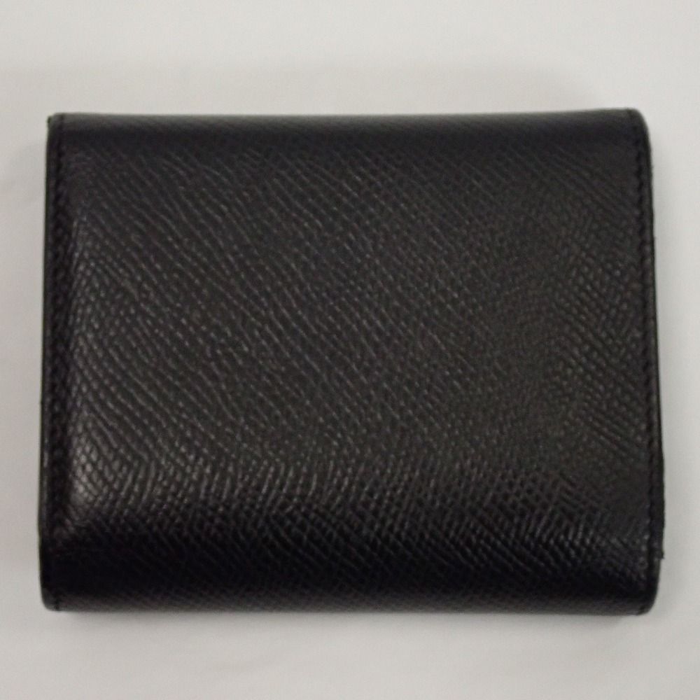 Th 660841 セリーヌ スモールトリフォールドウォレット 本革 ブラック×ゴールド系 レディース 三つ折り財布 CELINE