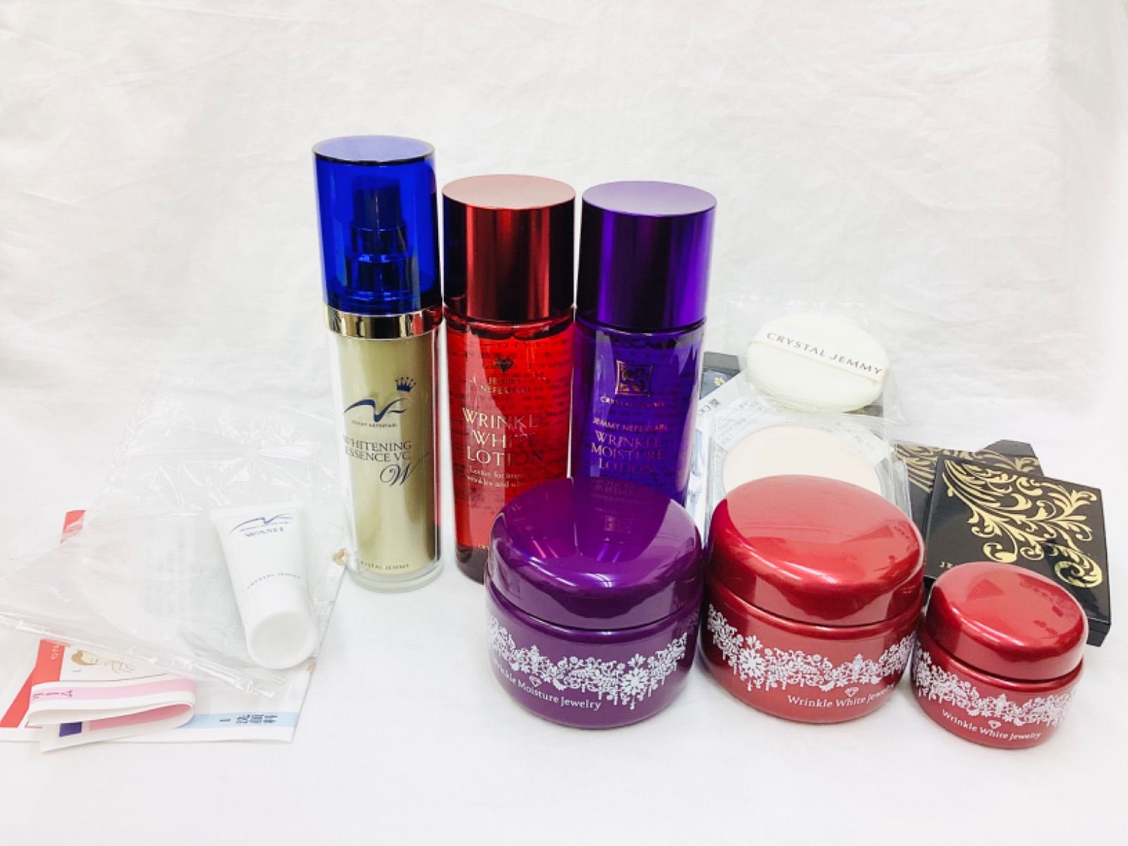 クリスタルジェミー JEMMY NEFERTARIジェミーネフェルタリ ＆ チェンジカオリホワイト コスメ 化粧水 美容液など合計９点セット ♥に近い