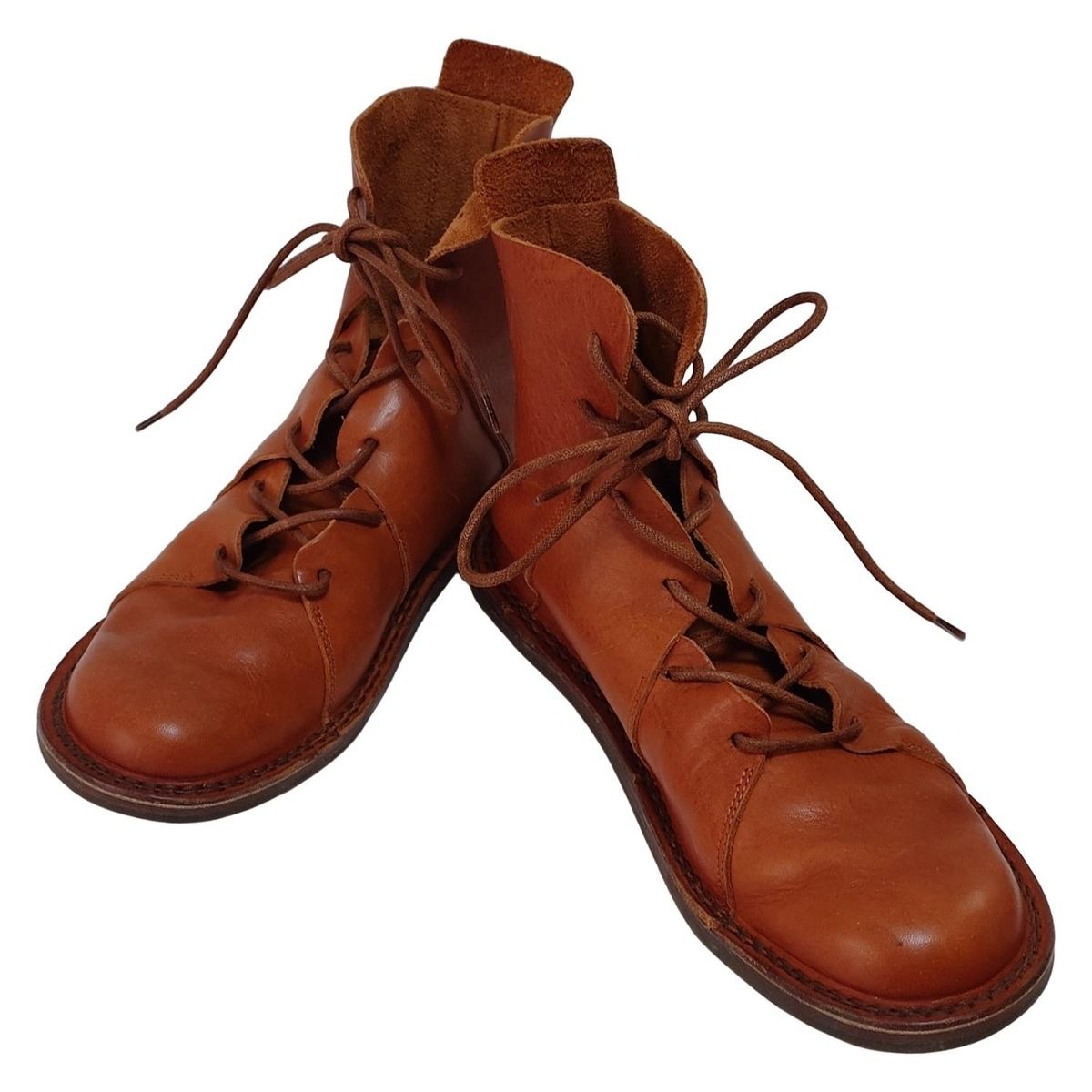 trippen トリッペン ショートブーツ 39 レディース - ブラウン インソール取外し可 レザー