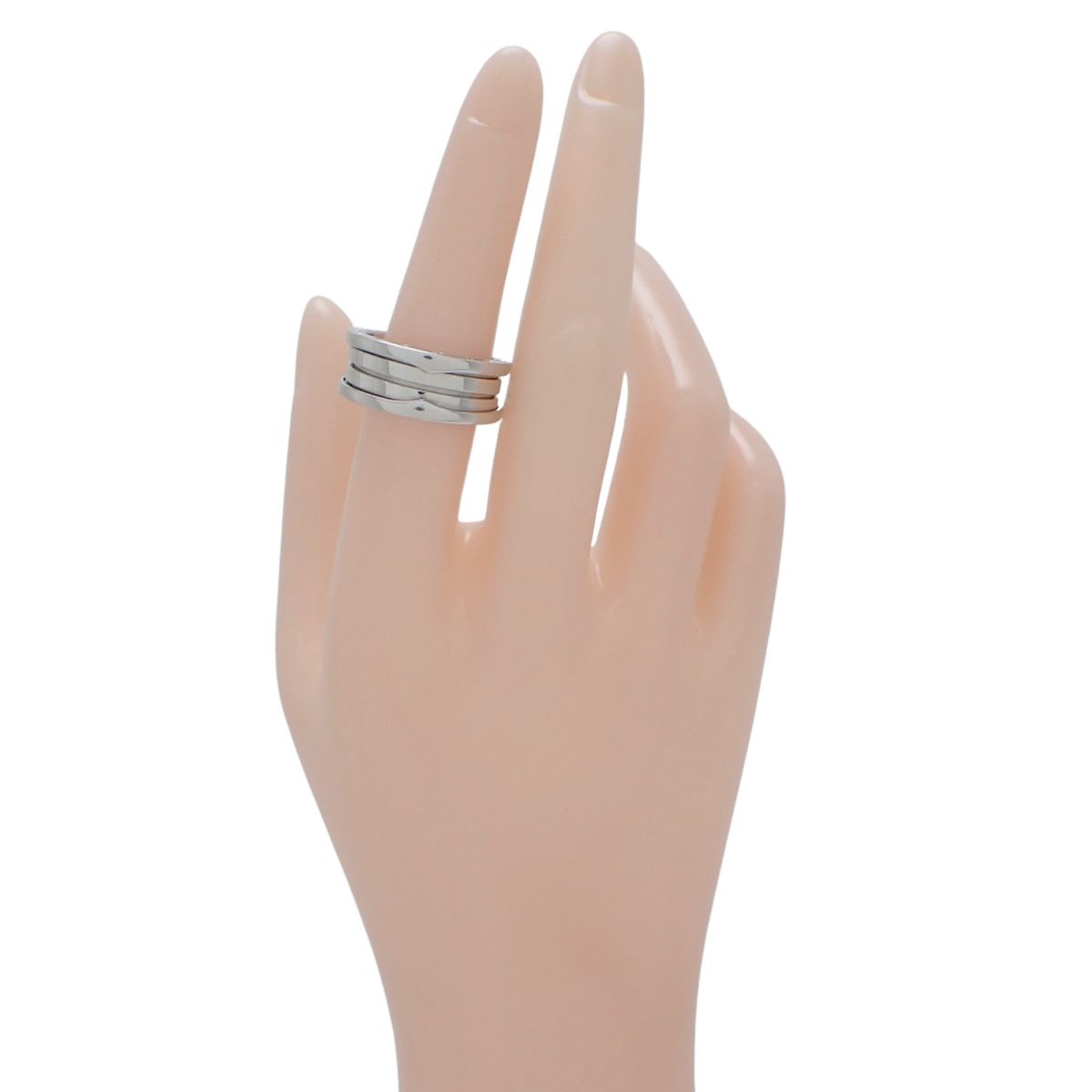 BVLGARI ブルガリ ビーゼロワン ビー ゼロワン リング 346583 ホワイトゴールド K 18 WG 9 3 g 指輪 B zero 1 ジュエリー 15 55 号 シルバー銀 メンズ アラモード