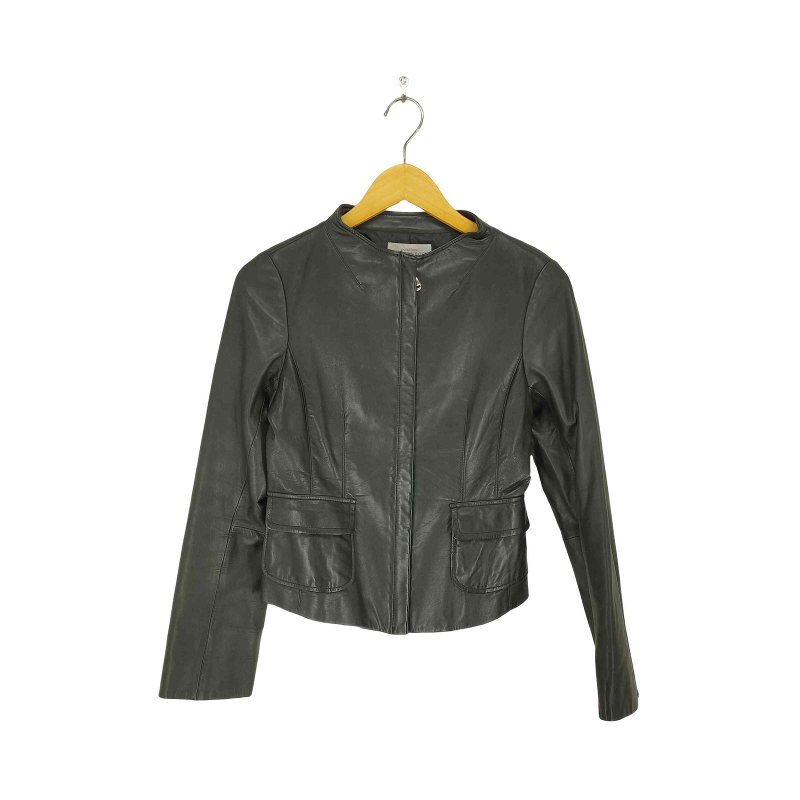 ユーズドフルギ USED古着 Lamb leather ラムレザーノーカラー