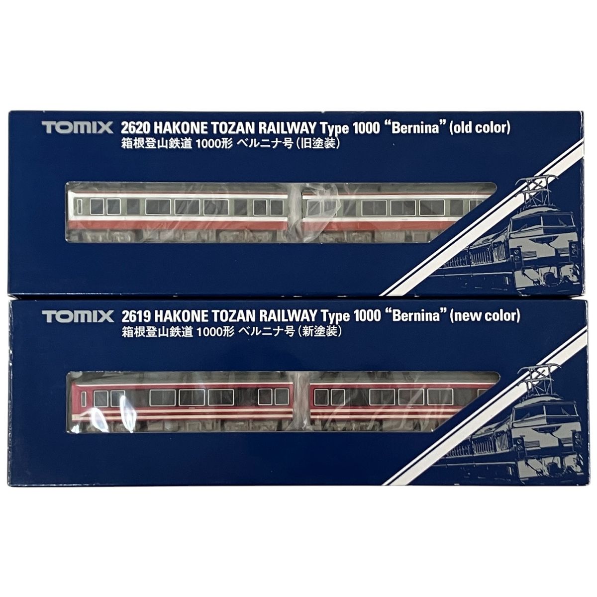 TOMIX 2619 2620 箱根登山鉄道 1000形 ベルニナ号 新塗装 旧塗装 N