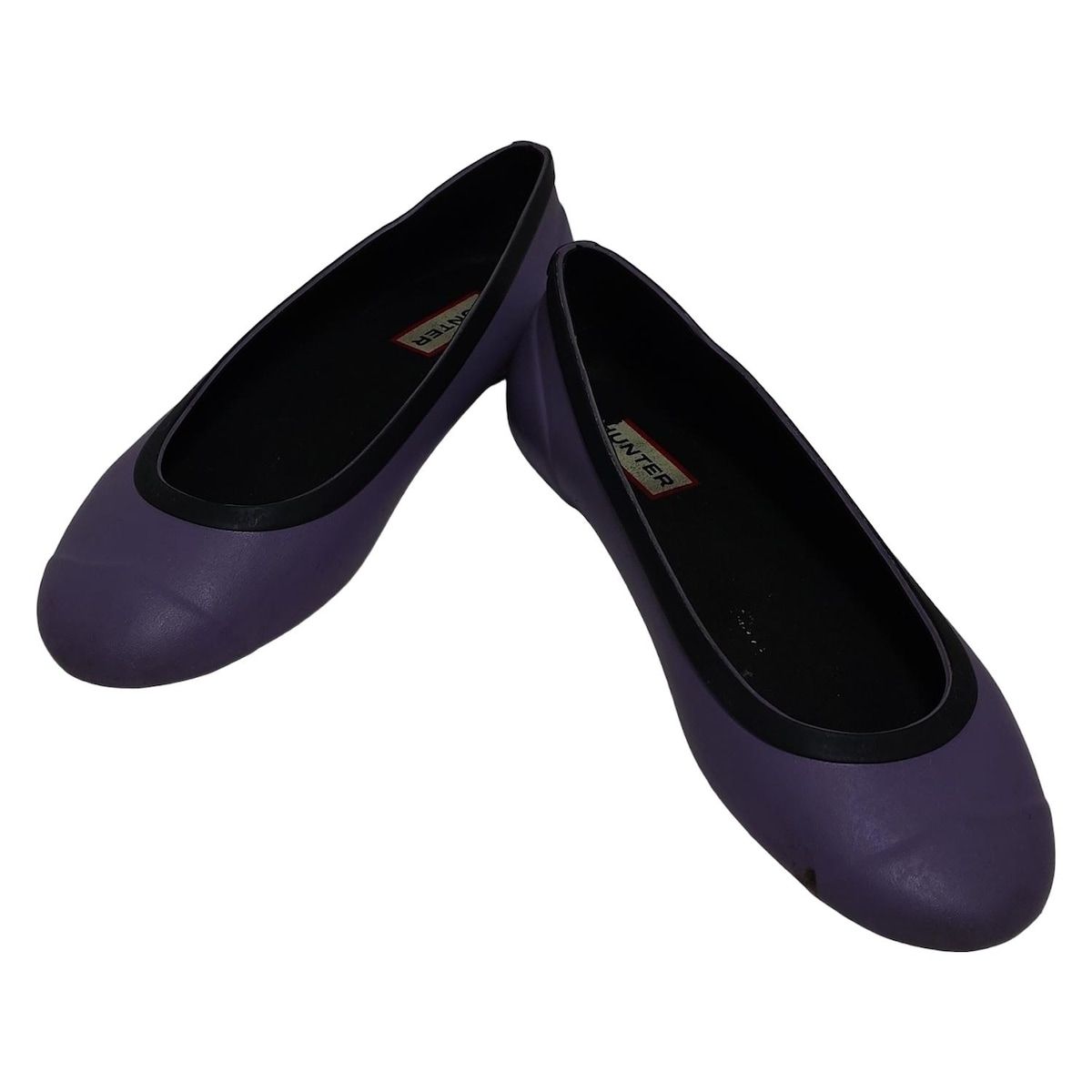 HUNTER ハンター フラットシューズ 3 レディース - ライトパープル×黒