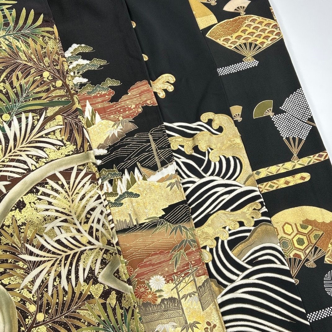 黒留袖 正絹 着物 同梱 リメイク用 着付け N 061