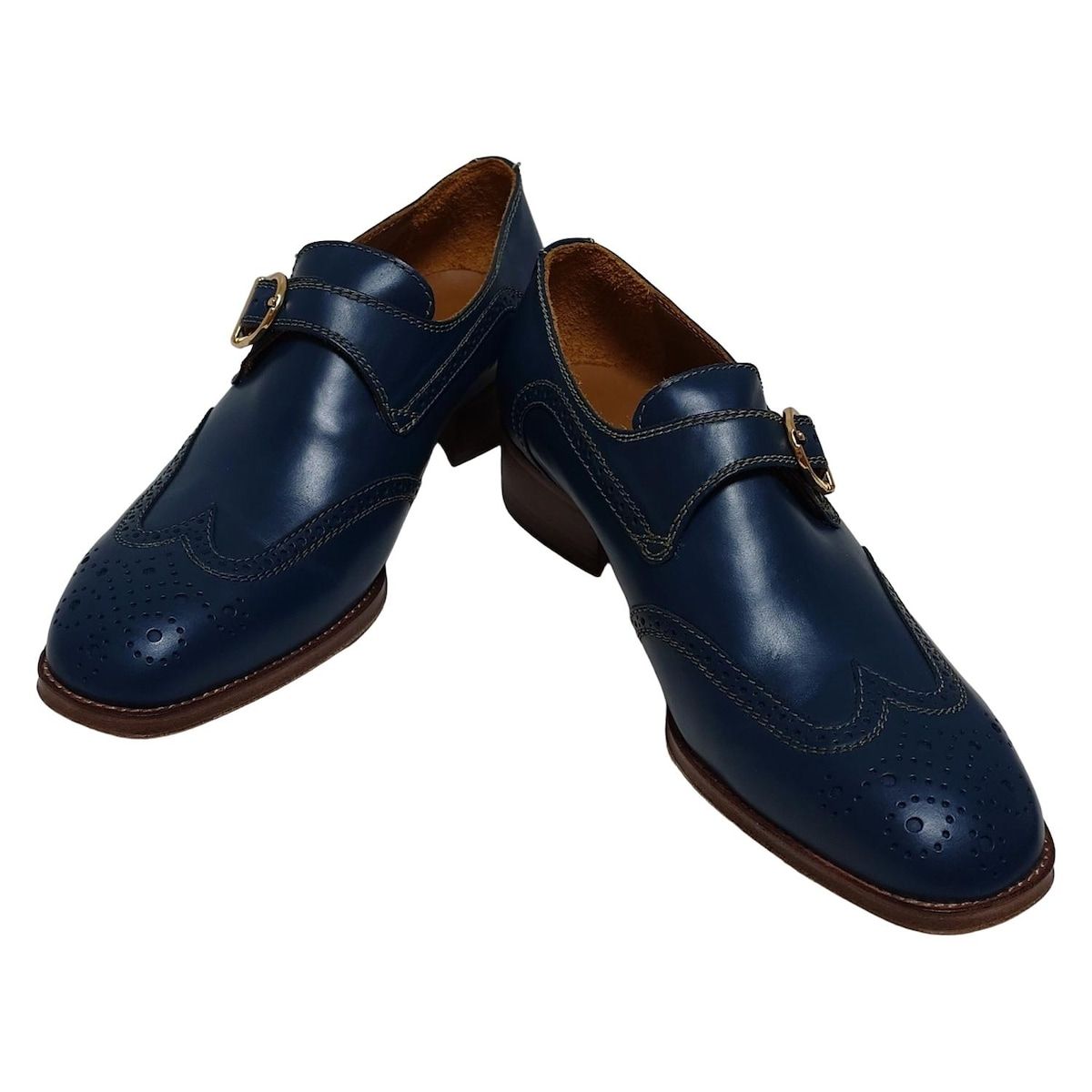 SEE BY CHLOE シーバイクロエ シューズ 38 レディース - ブルーグリーン ウィングチップ レザー