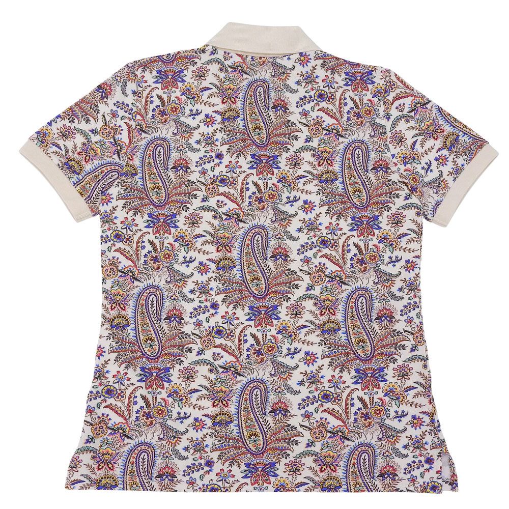 超 エトロ ETRO 商品 ペイズリー ボタニカル 柄 ポロシャツ レディース 40