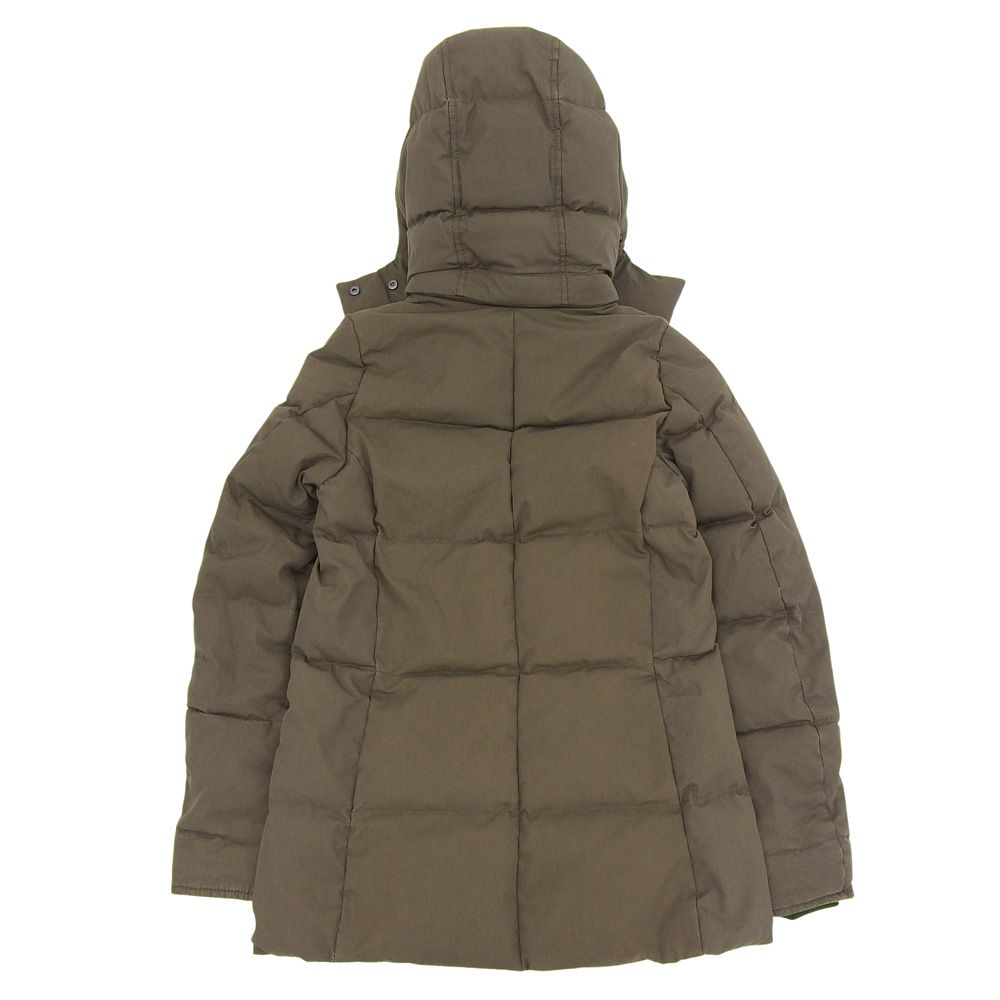 超 ピレネックス Pyrenex 2020年 LILLE コットンナイロン フーデッド フェザーダウン コート ジャケット 36 カーキ レディース アウトドア 旅