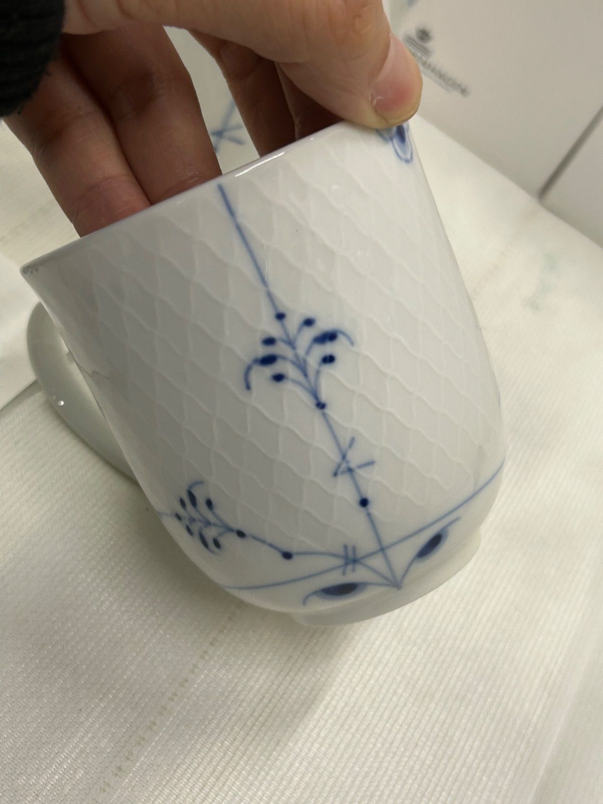  161 ロイヤルコペンハーゲン ブルーパルメッテ ペア マグカップ 280 mとスプーンセット マグカップ コーヒー ティーカップ