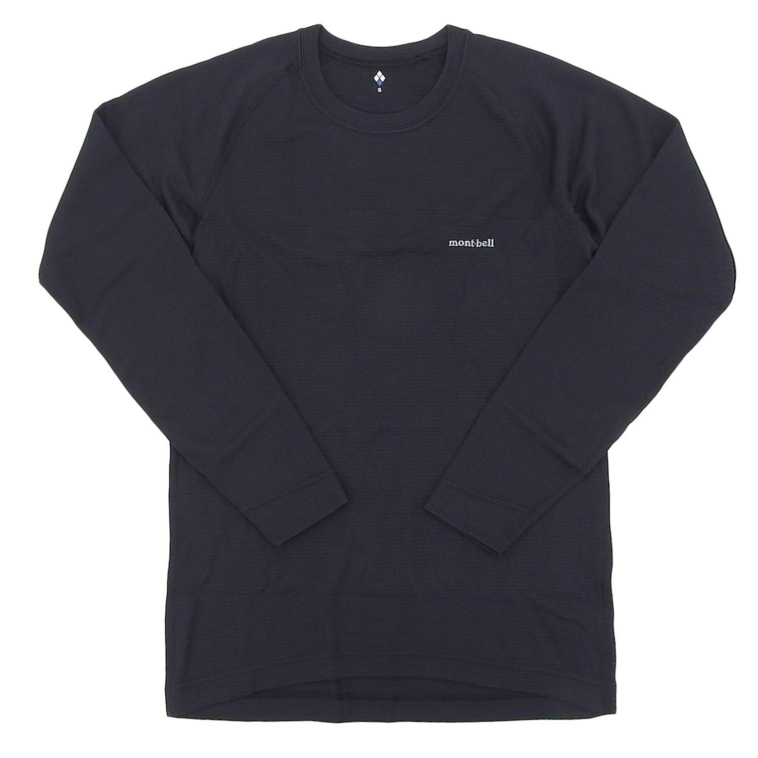 モンベル アンダーウエア メンズ ジオライン M.W.ラウンドネックシャツ 1107704 ブラック BK L